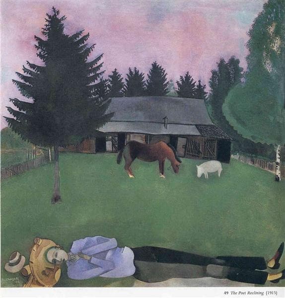 The Poet Reclining — Marc Chagall