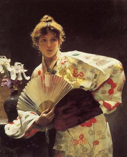 Lady with a Fan — Charles Sprague Pearce