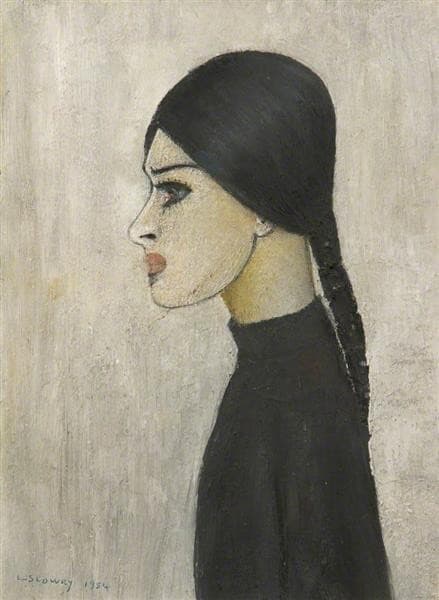 Portrait of Ann (with Plait and Black Jumper) — L.S. Lowry