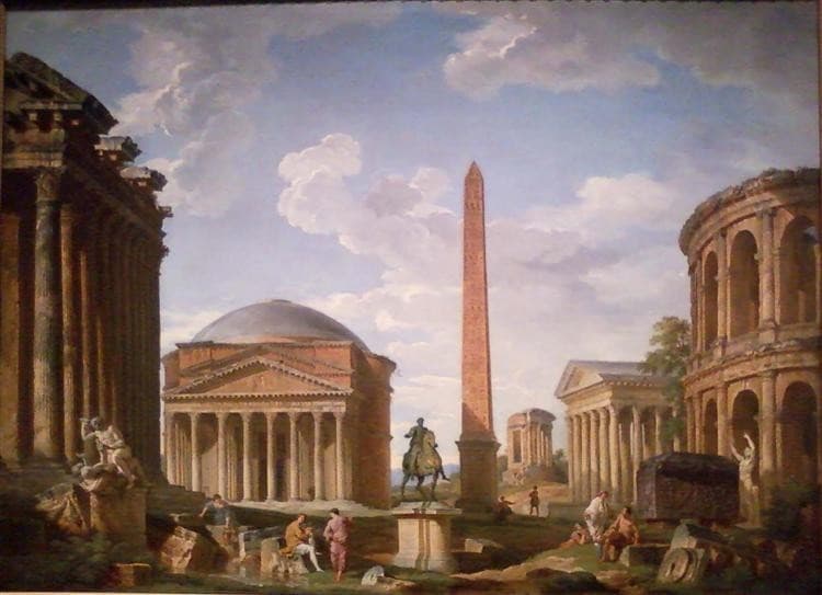 Roman Capriccio: The Pantheon and Other Monuments — Giovanni Paolo Panini