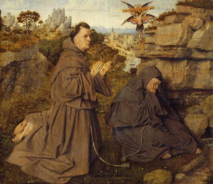 St. Francis Receiving the Stigmata — Jan van Eyck