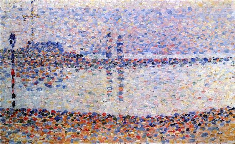 Study for 'The Channel at Gravelines, Evening' — Georges Seurat