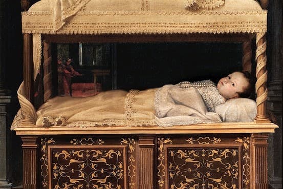 Newborn Baby in a Crib — Lavinia Fontana