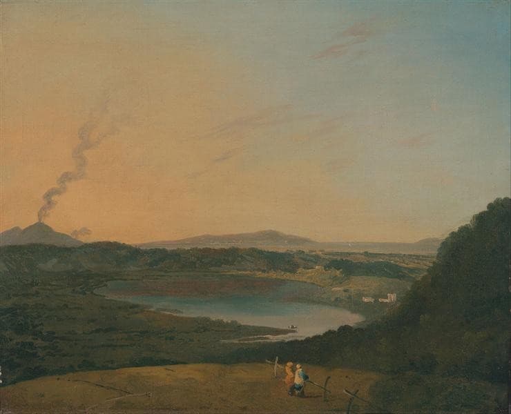 Lago d'Agnano with Vesuvius in the distance — Richard Wilson