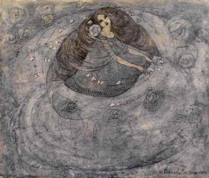 Girl and Butterflies — Frances MacDonald