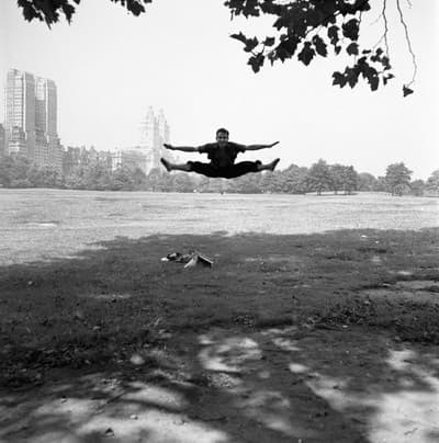 New York (Man Doing Splits in Midair) — Vivian Maier