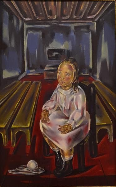 Fillette Assise (dans La Salle Aux Bancs) — María Blanchard