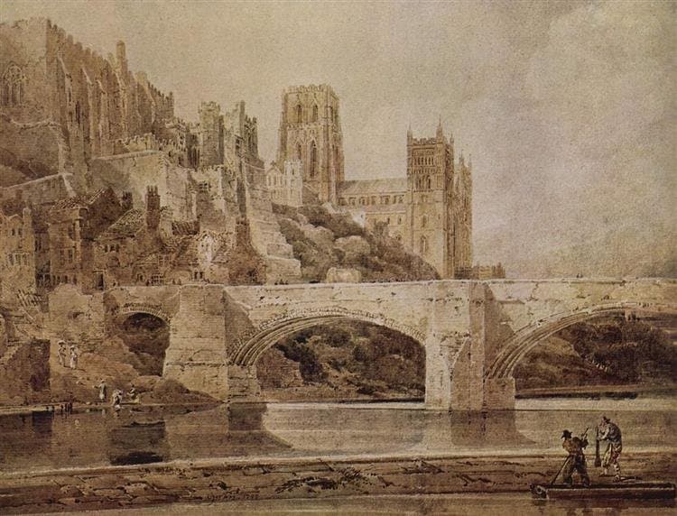Durham Cathedral and Bridge — Thomas Girtin