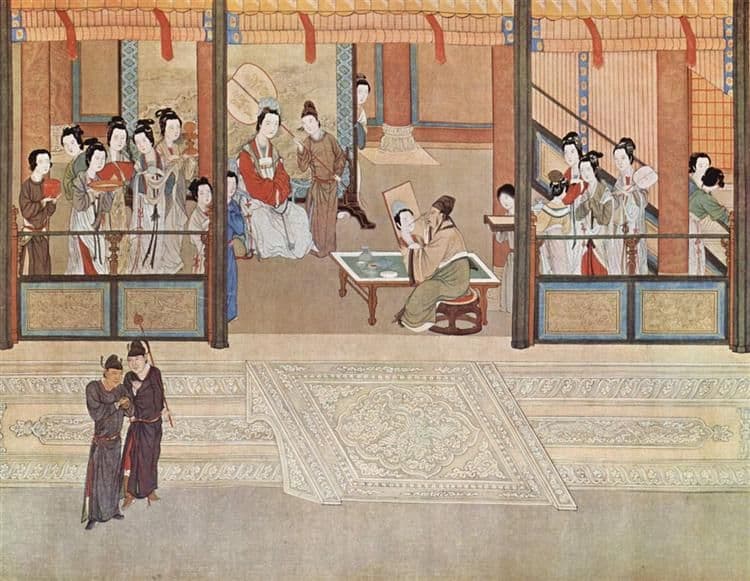 Spring morning in the Han Palace (View I, detail) — Qiu Ying