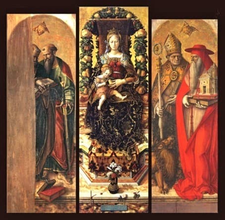 The central panels of the polyptych — Carlo Crivelli