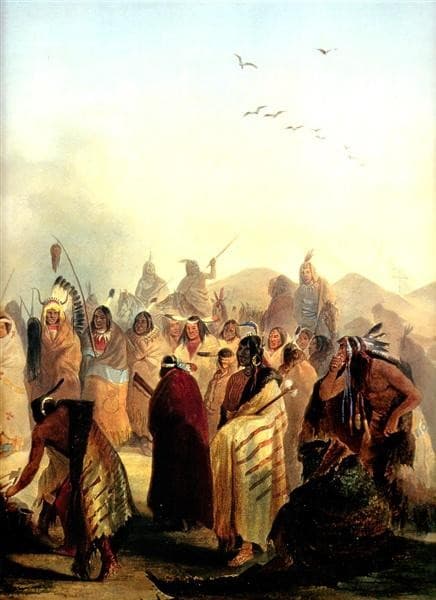 Scalp Dance of the Minatarres — Karl Bodmer
