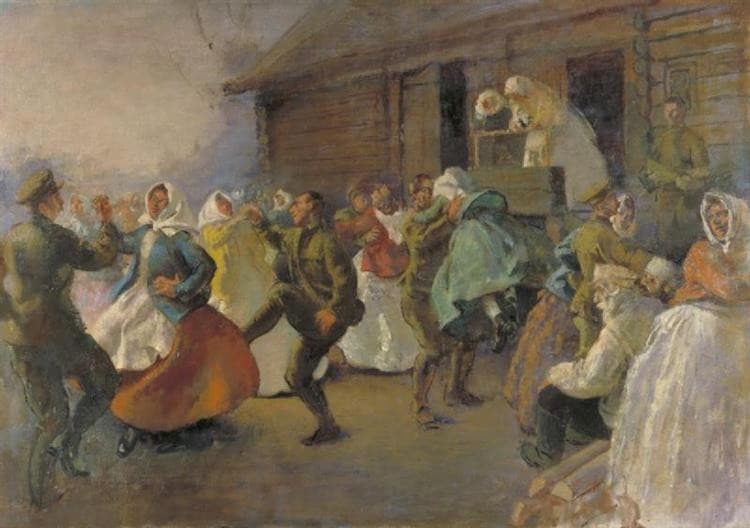 Seen at Chelmusky, North Russia, When the Artist was on His Way to Pujos Gora with a Russian Force Under Colonel Kruglyakov. — Henry Tonks