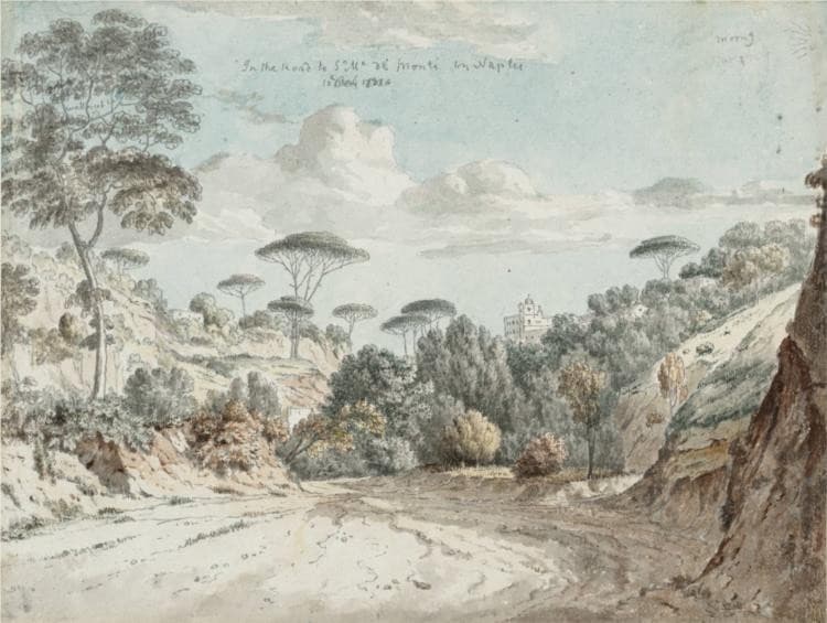 In the Road to Santa Maria de’Monti, near Naples. Morning — Thomas Jones