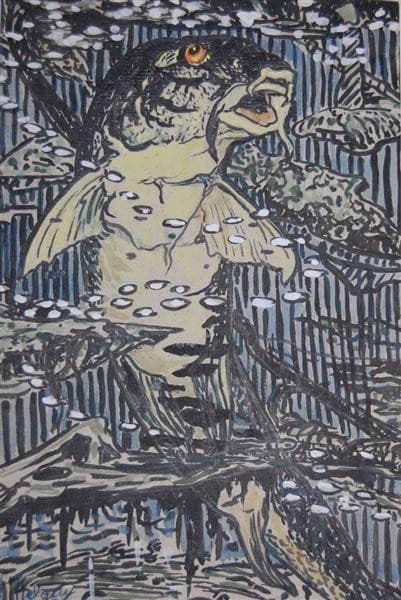 Carp with yellow eye — Guinepied Hélène