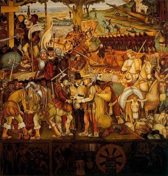 Colonisation, 'The Great City of Tenochtitlan' — Diego Rivera