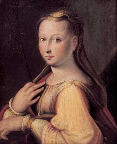 Saint Catherine of Alexandria (presumed self-portrait) — Barbara Longhi