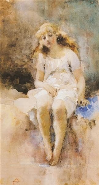 Girl in an evening shirt — Tranquillo Cremona