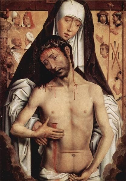 The Man of Sorrows in the Arms of the Virgin — Hans Memling