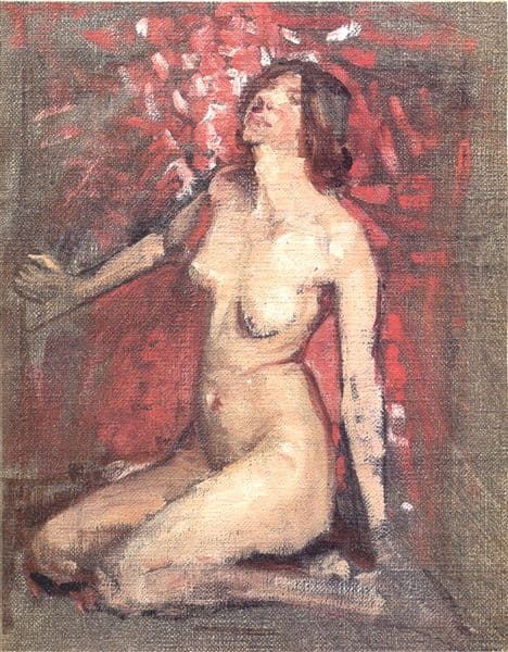 Seated Nude with Her Head Thrown Back (Kathleen Kearney) — Sarah Purser