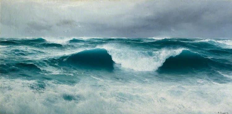 A Grey Day off the Coast of Cornwall — David James