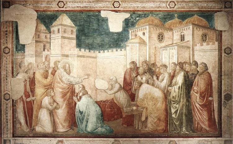 Raising of Drusiana — Giotto di Bondone