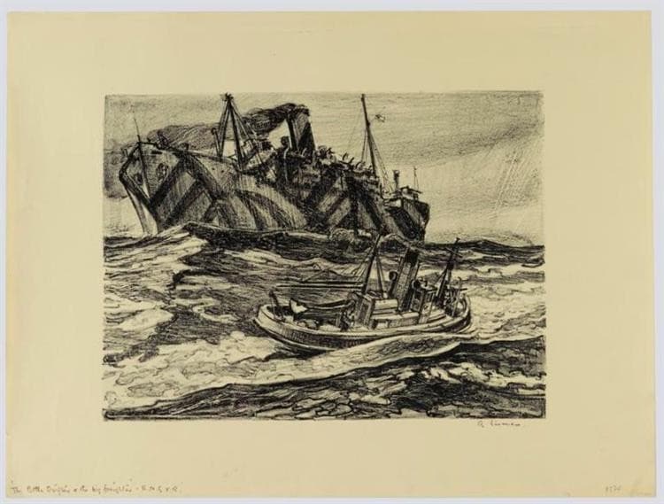 The Little Drifter and the Big Freighter — Arthur Lismer
