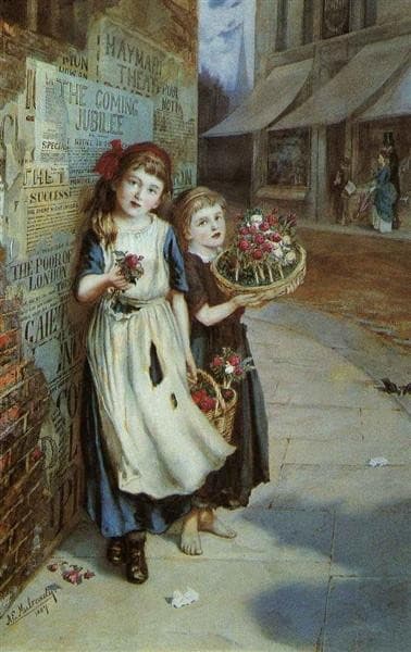 Little Flower Sellers — Augustus Edwin Mulready