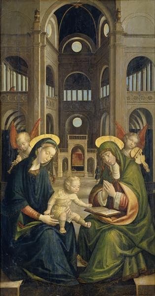 The Virgin and Child with St. Anne — Defendente Ferrari
