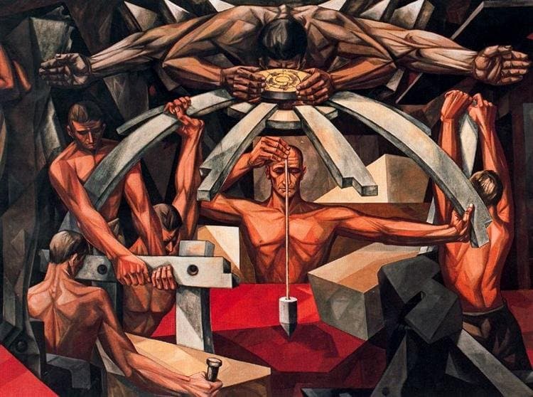 Mankind's Struggle for Lasting Peace (detail) — Vela Zanetti