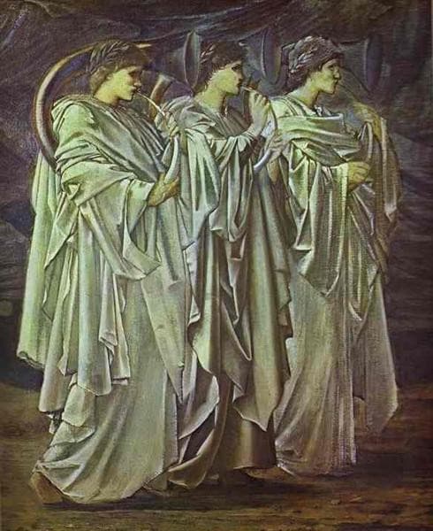 The Challenge in the Wilderness — Sir Edward Coley Burne-Jones