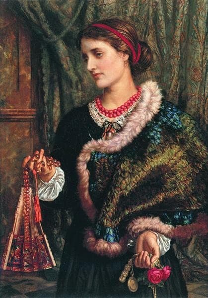 The Birthday (A Portrait Of The Artist's Wife, Edith) — William Holman Hunt