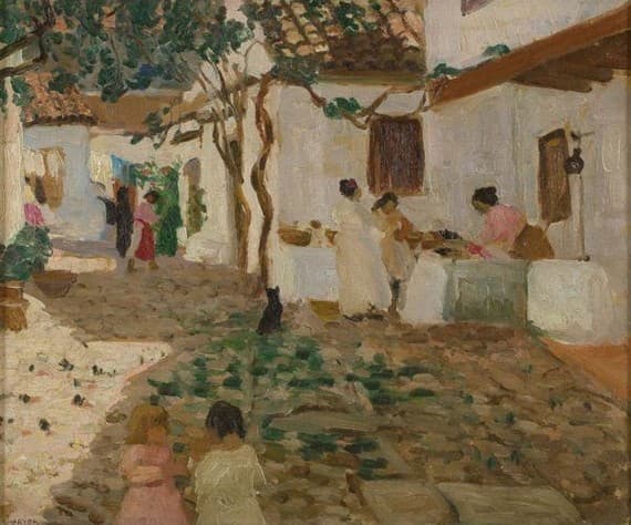 The Spanish Courtyard — Ethel Carrick