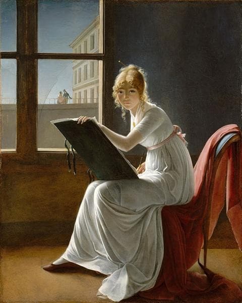 Young Woman Drawing — Marie-Denise Villers