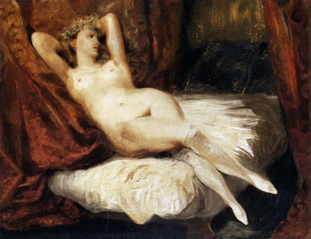 Étude de femme nue, couchée sur un divan — Eugène Delacroix