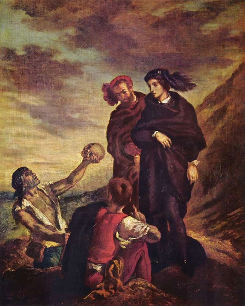 Hamlet and Horatio in the cemetery — Eugène Delacroix