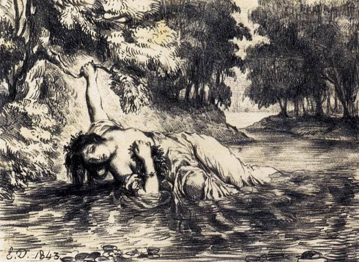 The Death of Ophelia — Eugène Delacroix