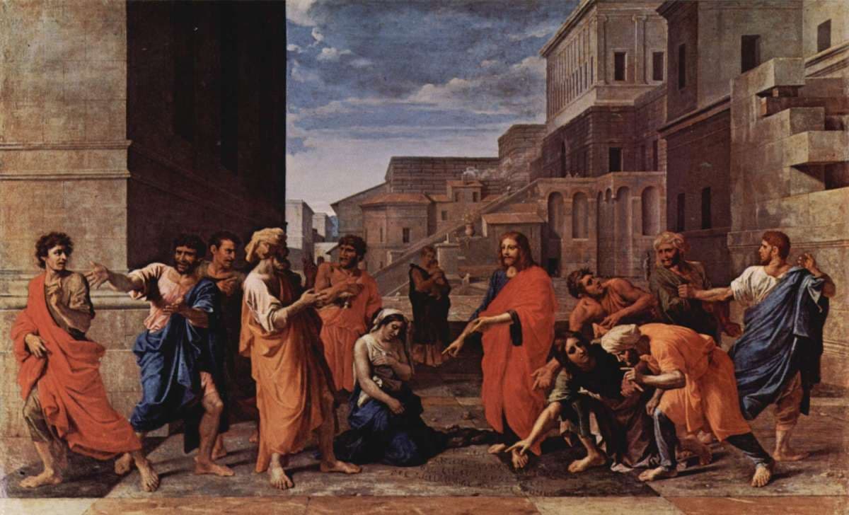 Christ and the Adulteress — Nicolas Poussin