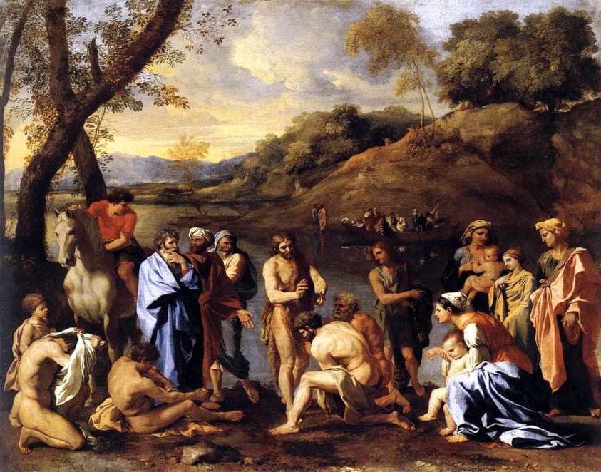 Saint Jean baptisant le peuple — Nicolas Poussin