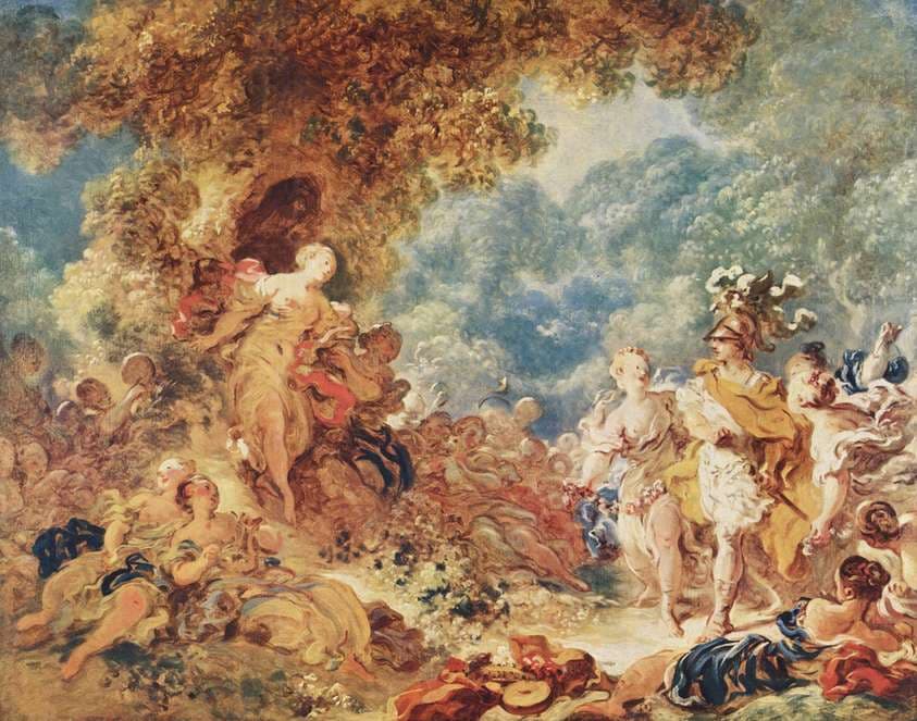 Rinaldo in the garden of the palace of Armida — Jean-Honore Fragonard