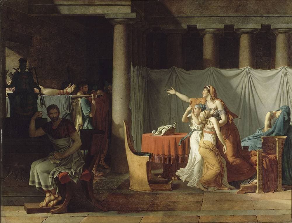 Les licteurs rapportant à Brutus les corps de ses fils — Jacques-Louis David