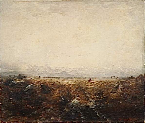 Plain in front of the Pyrenees — Théodore Rousseau