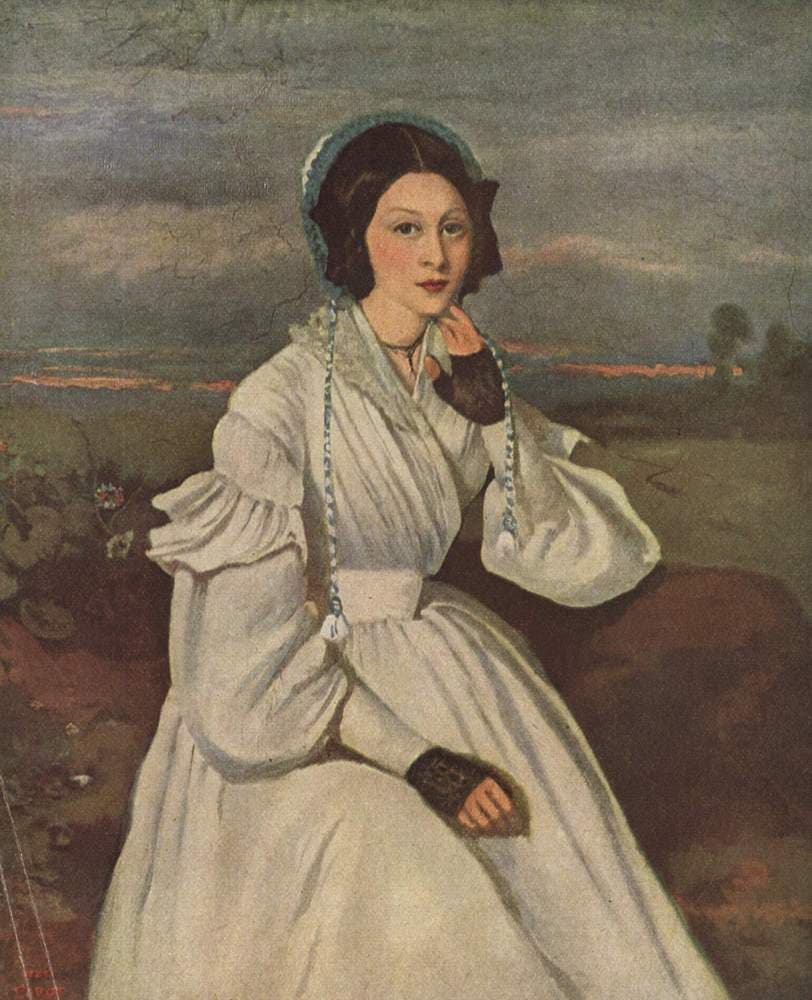 Portrait of Louise Claire Sennegon, future Madame Charmois — Camille Corot