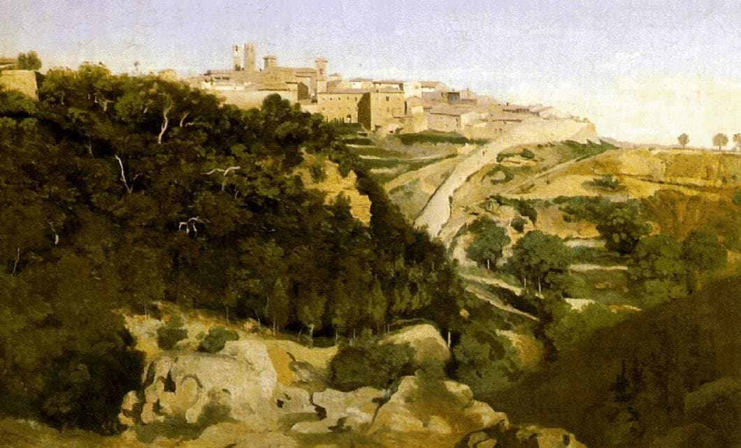 Volterra, le municipe — Jean-Baptiste Camille Corot