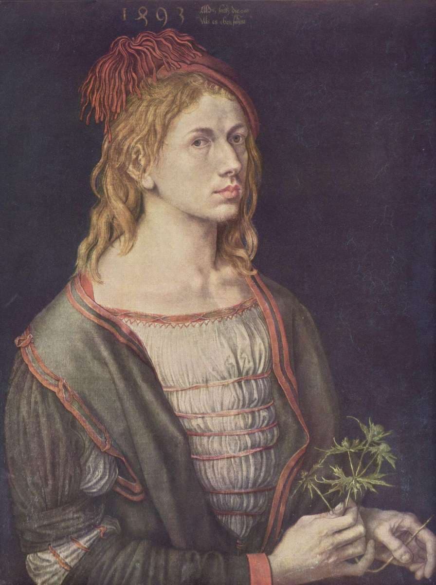 Portrait de l'artiste tenant un chardon — Albrecht Dürer