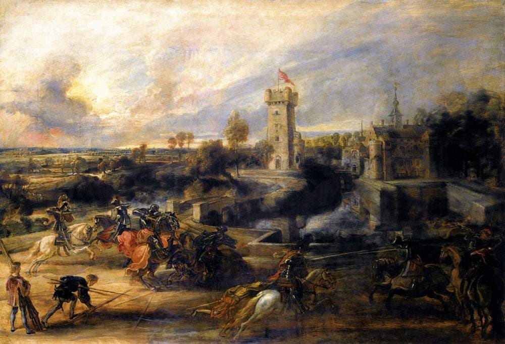 Tournament in front of Castle Steen — Peter Paul Rubens