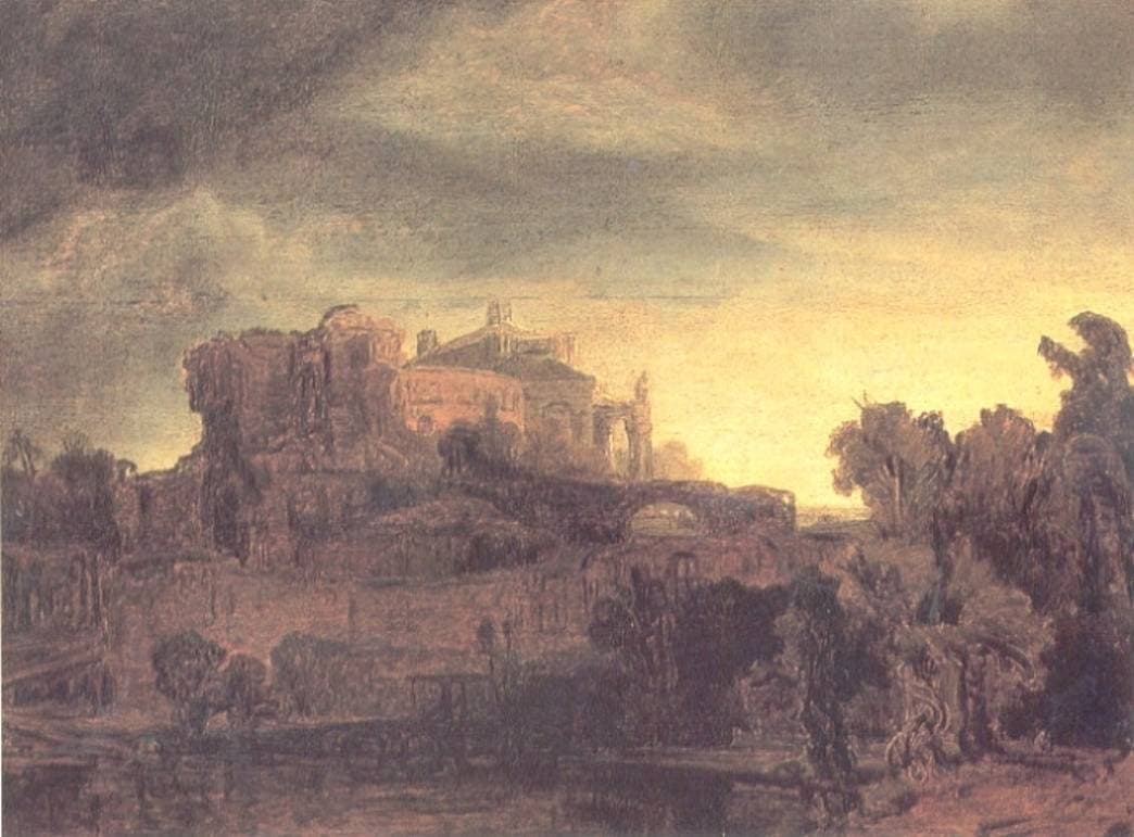 Paysage au château — Rembrandt