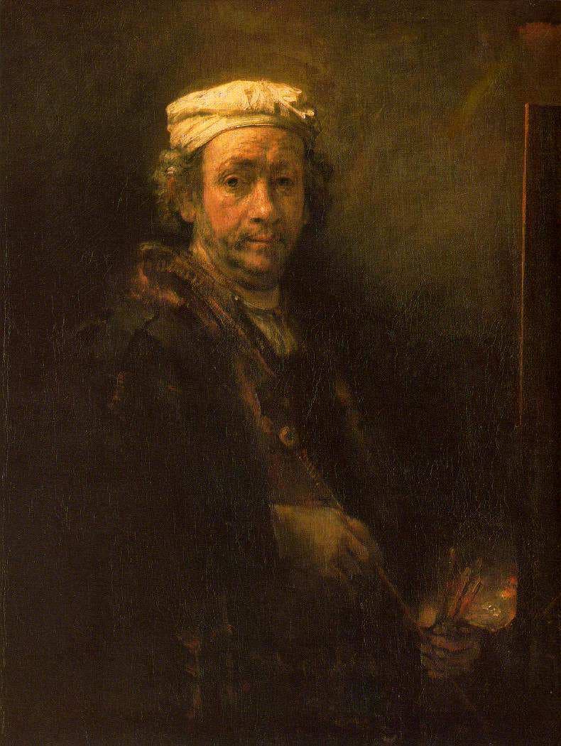 Portrait de l'artiste au chevalet — Rembrandt