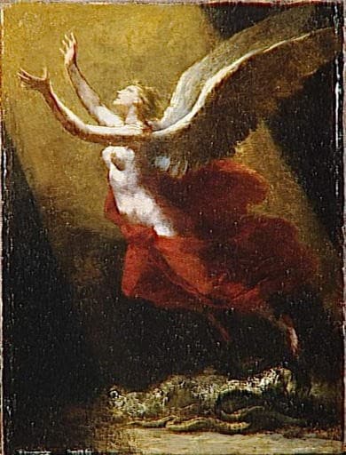 Study for "The soul breaking the bonds that attach to the land" — Pierre-Paul Prud'hon