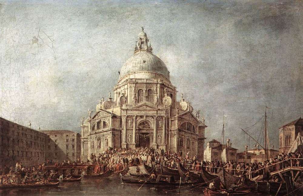 Le doge de Venise se rend à la Salute, le 21 novembre, jour de la commémoration de la fin de la peste de 1630 — Francesco Guardi