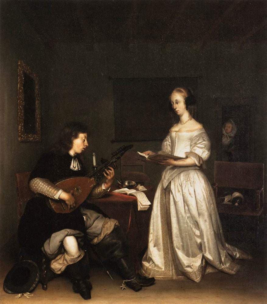 The Duet: Singer and Theorbo Player — Gerard Terborch
